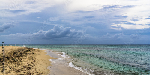 Storm clouds over the coast of Cuba