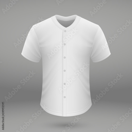 Photography shirt template for baseball jersey