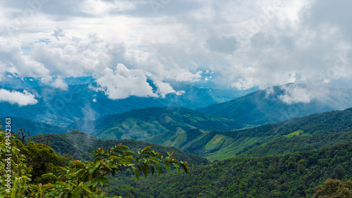 View of the mountain range and sea of mist in the morning