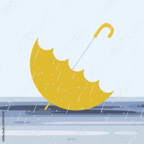 Obraz na płótnie April - Flat illustration