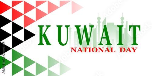 Kuwait National Day Vector Template Design Illustration - Vector
