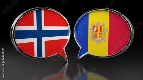 Norway and Andorra flags with Speech Bubbles. 3D illustration Free Download Norway and Andorra flags with Speech Bubbles. 3D illustration - GFXLoad