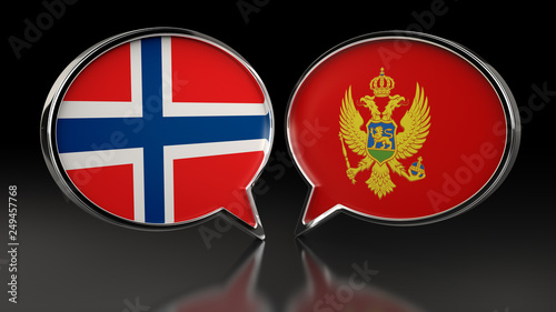 Norway and Montenegro flags with Speech Bubbles. 3D illustration Free Download Norway and Montenegro flags with Speech Bubbles. 3D illustration - GFXLoad
