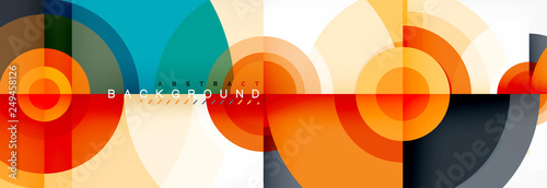 Vector circle composition, geometric minimal design illustration