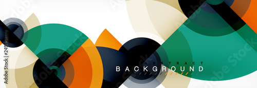 Circle abstract background with triangular shapes for modern design, cover, template, brochure, flyer.