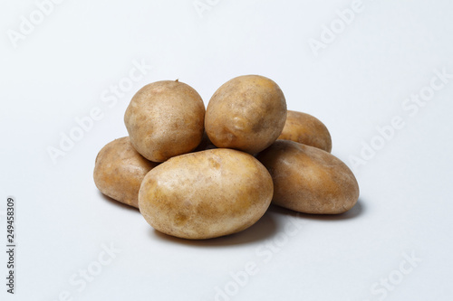 potatoes isolated on white background