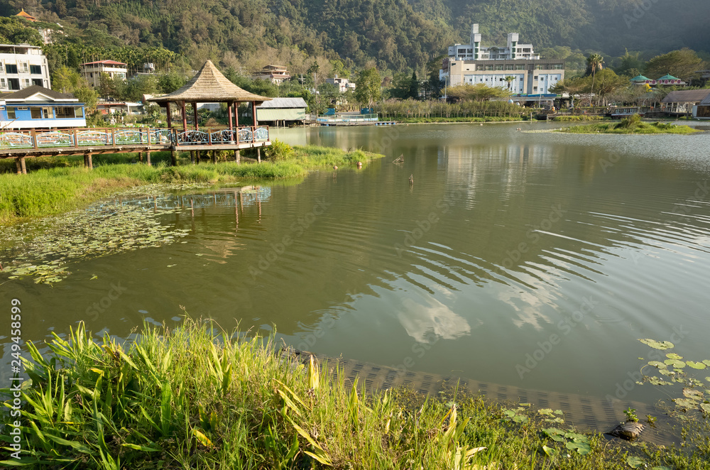 Fototapeta premium landscape of famous lake of Liyu Tan