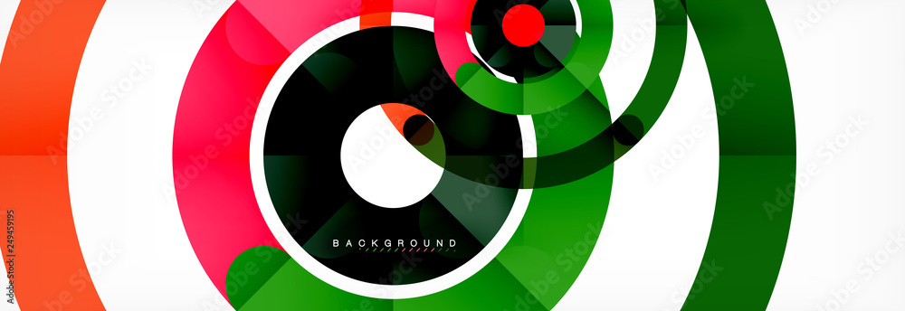 Round linear circle shapes background