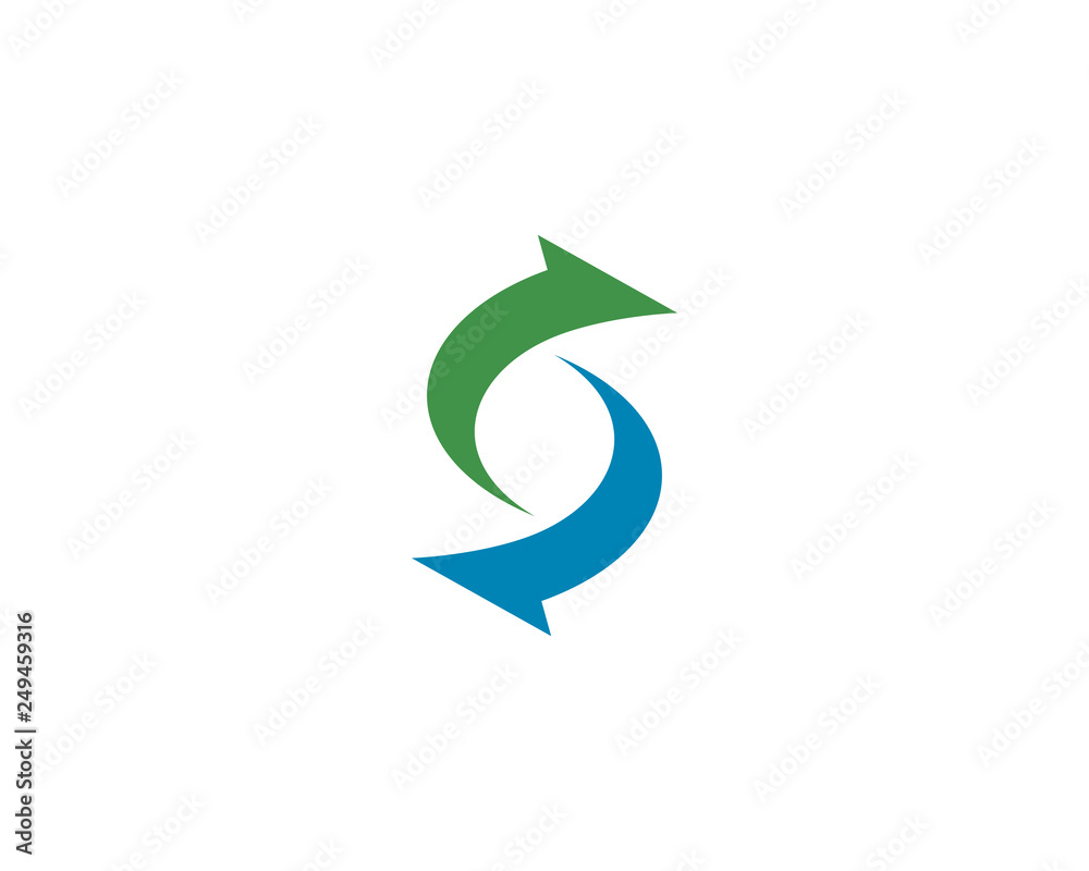 Arrows logo template vector icon illustration design Arrows logo template vector icon illustration design