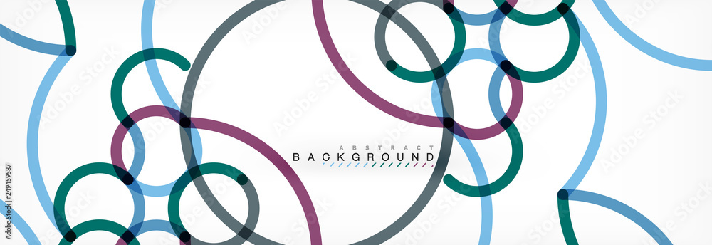 Curly wave lines abstract background design, transparent color lines on gray Curly wave lines abstract background design, transparent color lines on gray