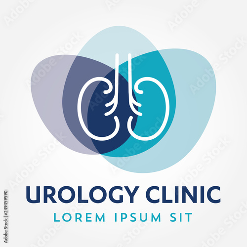 Kidney Urology Care logo designs vector, Human Kidneys, Nephrology Icon . Medical Hospital Clinic Symbol  photo