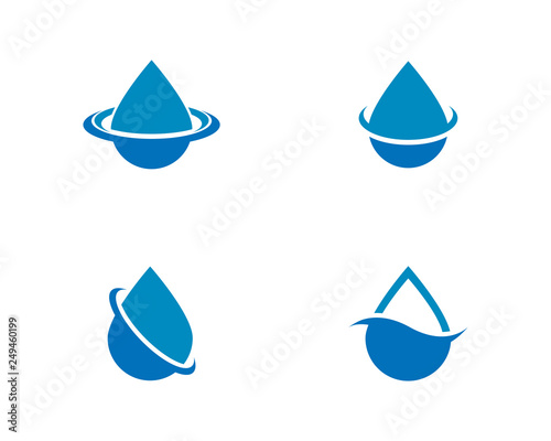 Water Drop Logo template vector icon illustration design