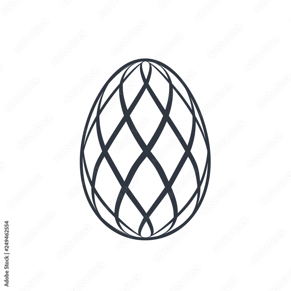 Easter egg icon. Black egg sign, isolated white background. Simple design, decoration Happy Easter. Holiday decorative element. Cute pattern ornament celebration. Spring symbol. Vector illustration Easter egg icon. Black egg sign, isolated white background. Simple design, decoration Happy Easter. Holiday decorative element. Cute pattern ornament celebration. Spring symbol. Vector illustration