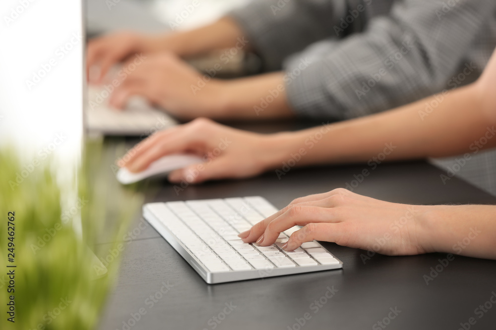 Technical support agents working in office Technical support agents working in office