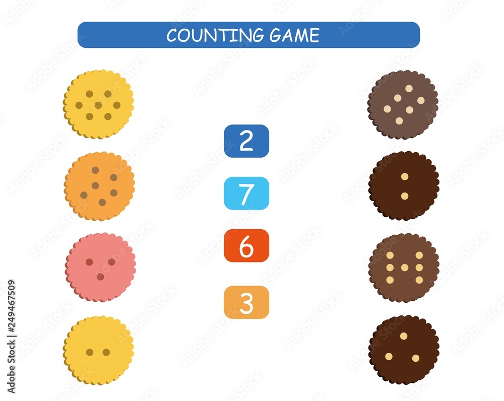 Count And Match Worksheet For Kids Educational And Mathematical Game