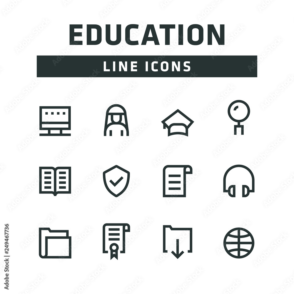 EDUCATION LINE ICONS EDUCATION LINE ICONS