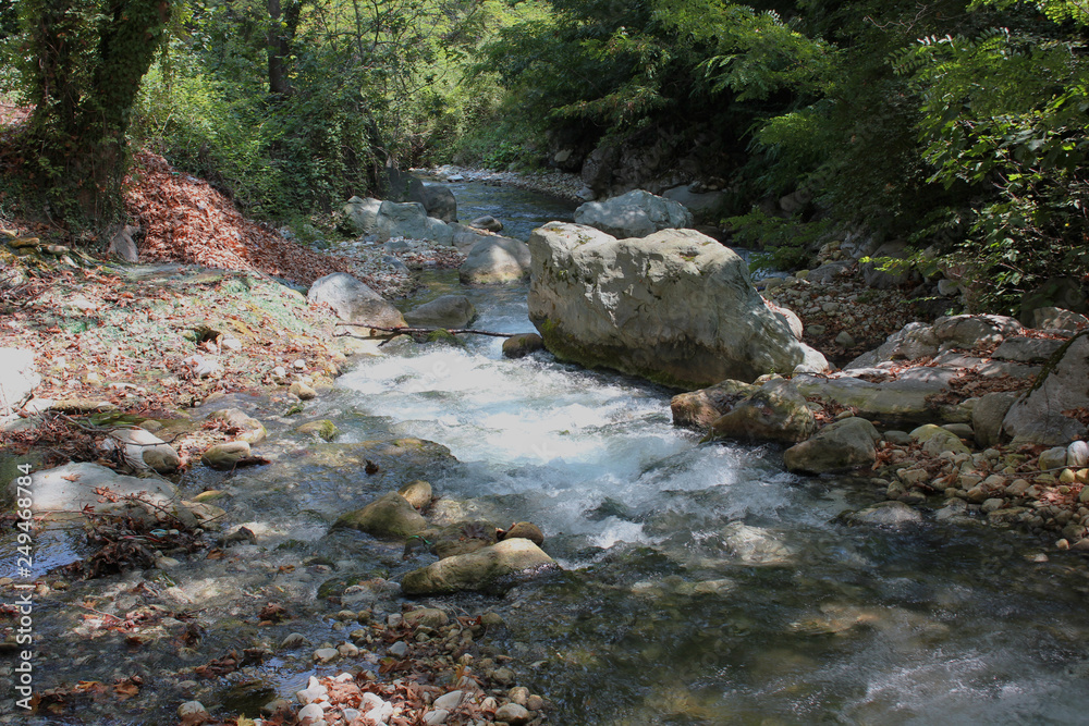 River and Springs in Pozar Thermal Baths Aridaia Greece River and Springs in Pozar Thermal Baths Aridaia Greece