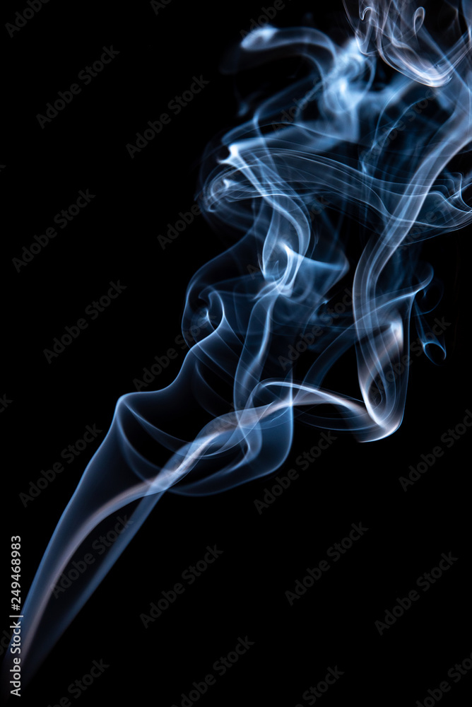Abstract smoke isolated on dark background