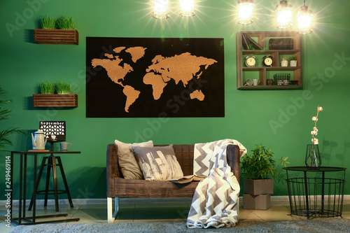 Cozy living room interior w...