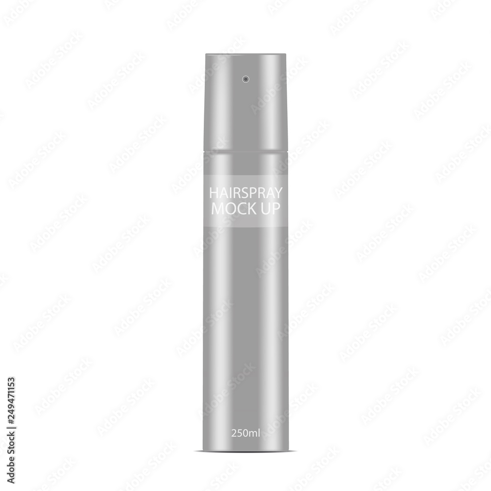 Hairspray Bottle Template - Vector Mock Up - Isolated On White Background Hairspray Bottle Template - Vector Mock Up - Isolated On White Background