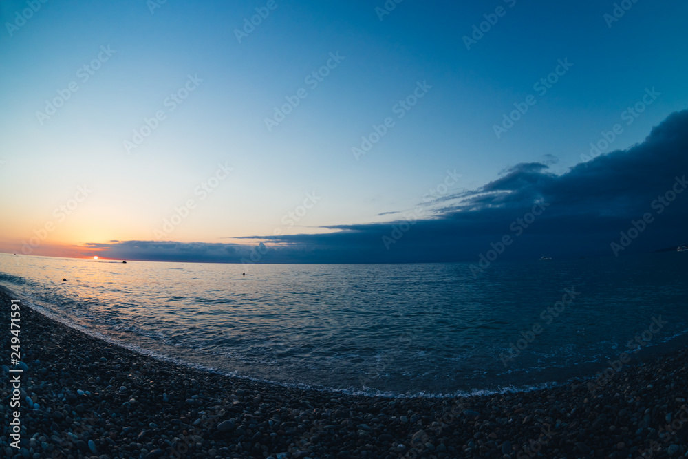 Fototapeta premium Beautiful sunset over the Black Sea. Concept relax