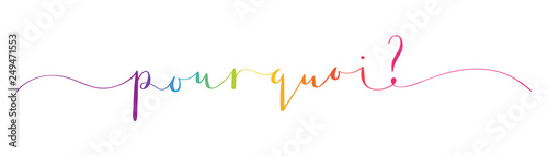 POURQUOI? calligraphie vecteur