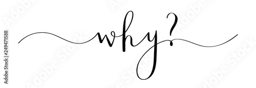 WHY? brush calligraphy banner