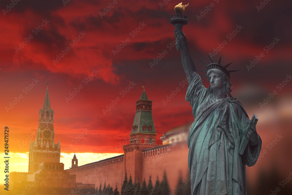 Obraz premium United States vs Russia.