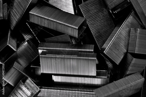 staples from above in abstract style photo