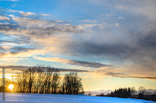 Sonnenaufgang im Winter