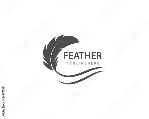 feather logo vector