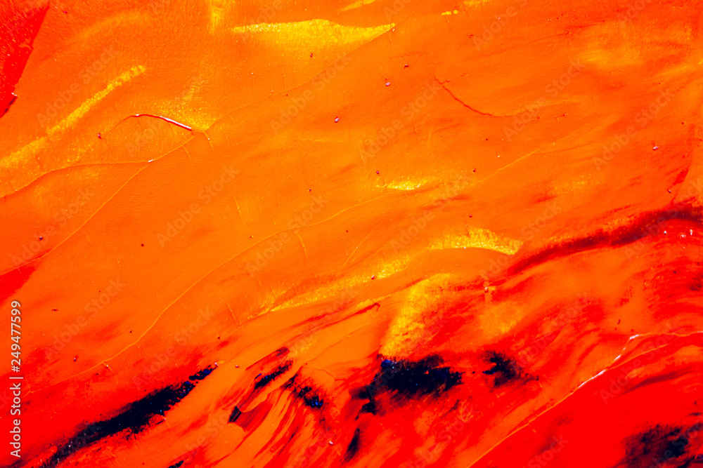 Red maroon texture painted by oil. Abstract background.