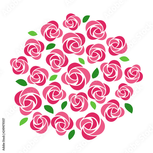 Pink roses bouquet