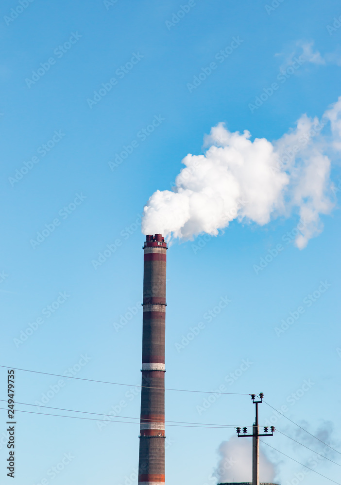 smoke from factory chimneys
