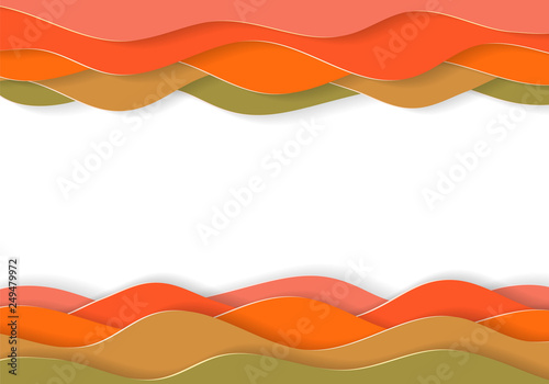 Abstract multilayered cartoon paper background with 3d effect.