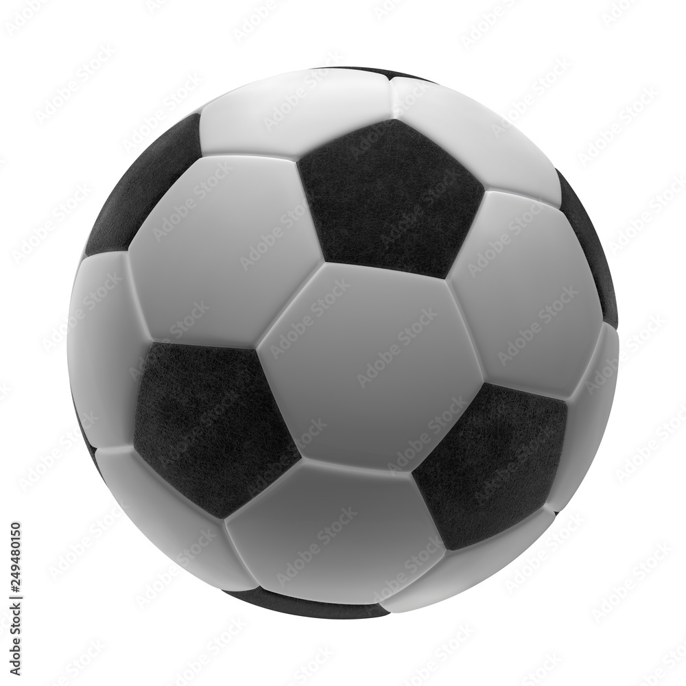 Soccer-ball isolated on white background 3d illustration Soccer-ball isolated on white background 3d illustration