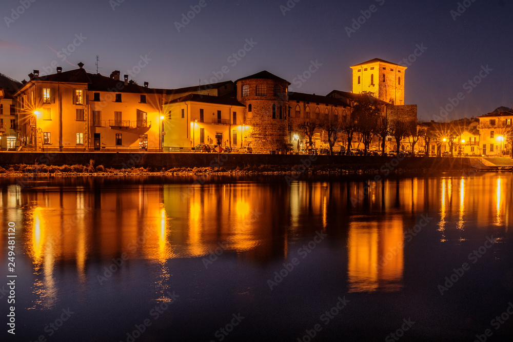 il borgo di Brivio al tramonto