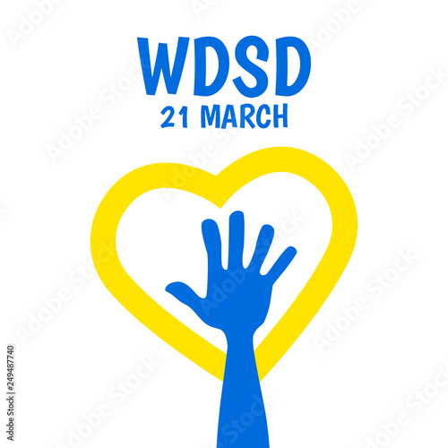 Vector Illustration on the theme World Down Syndrome Day. 