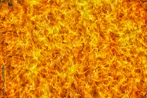 full framed intense orange fire flames texture