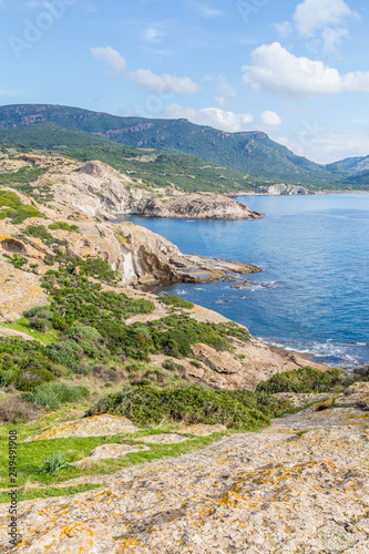North West coastline near Bosa of Sardinia island. Italy