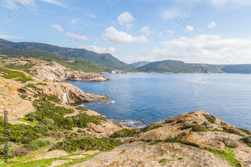 North West coastline near Bosa of Sardinia island. Italy