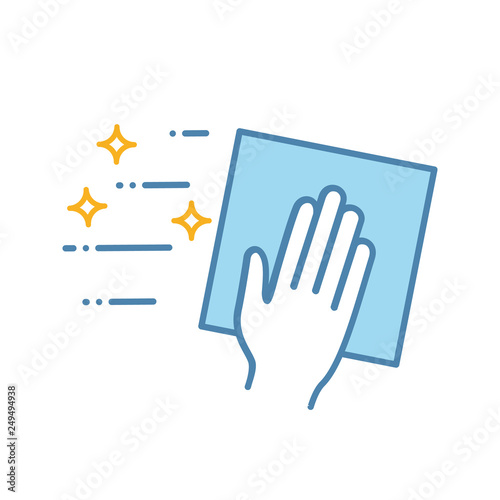 Cleaning napkin color icon