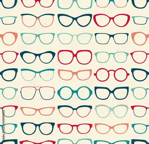 seamless sunglasses pattern - Vector