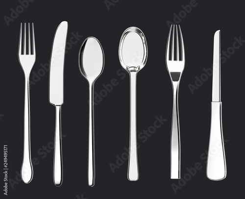 fork knife and spoon, kitchenware