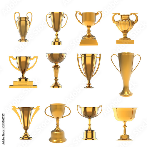 golden trophy cup, Championship cup