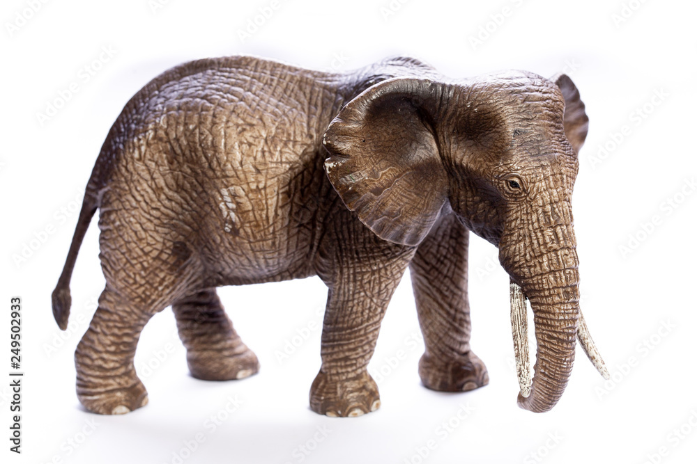Fototapeta premium Elephant model isolated on white background