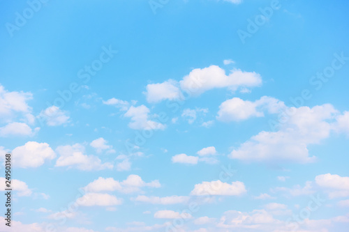 Pastel blue spring sky