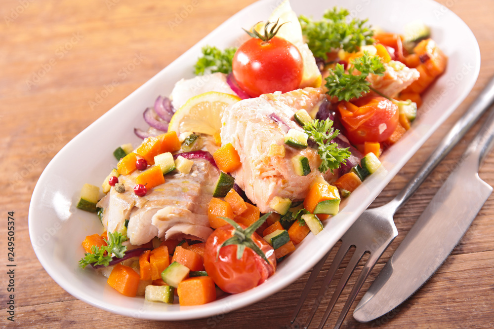 fish fillet and vegetable fish fillet and vegetable