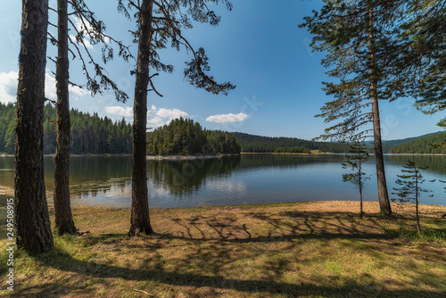 Impressively beautiful Fairy-tale mountain lake with crystal clear water Breathtaking Scene. 