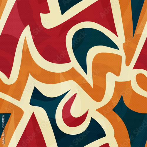 bright graffiti geometric s...
